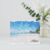 アンティグアカリブのアイランドトロピカルパノラマビュー ポストカード (スタンド正面)