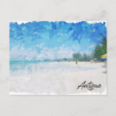 アンティグアカリブのアイランドトロピカルパノラマビュー ポストカード (正面)