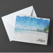 アンティグアカリブのアイランドトロピカルパノラマビュー ポストカード