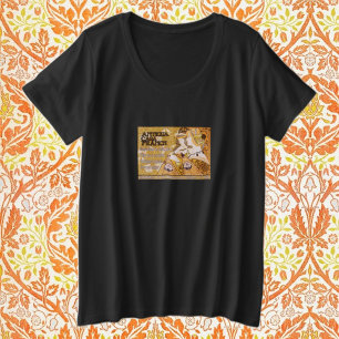 アンティグアカーサフランチアールヌーボーポスター プラスサイズTシャツ