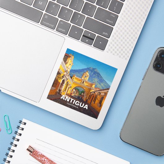 アンティグアグアテマラ旅行 シール (ノートパソコンとiPhone)