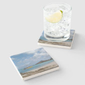 アンティグアスクエアコースターのビーチのカタマラン ストーンコースター (横)