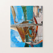 アンティグアセーリングヨット。 ジグソーパズル (縦)