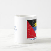 アンティグアバーブーダ国旗の聖なる書物、 経典カスタマイズホワイト コーヒーマグカップ (中央)