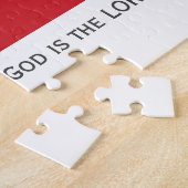 アンティグアバーブーダ |国賛美 | ANTIGUAN国旗 ジグソーパズル (側面)