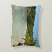 アンティグアンビーチ美しい熱帯風景 アクセントクッション (裏面(縦))