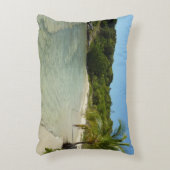 アンティグアンビーチ美しい熱帯風景 アクセントクッション (正面(垂直))