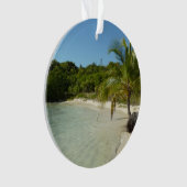 アンティグアンビーチ美しい熱帯風景 オーナメント (正面)