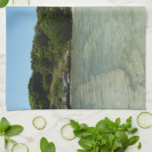 アンティグアンビーチ美しい熱帯風景 キッチンタオル (折り畳み)