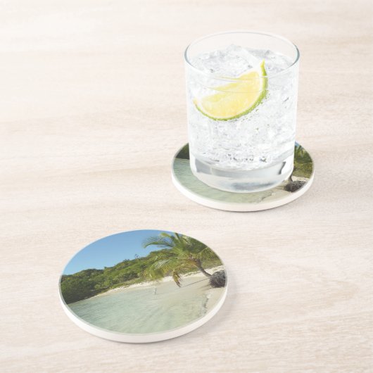 アンティグアンビーチ美しい熱帯風景 コースター (側面)