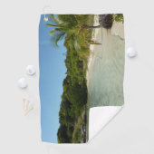 アンティグアンビーチ美しい熱帯風景 ゴルフタオル (インサイチュ)