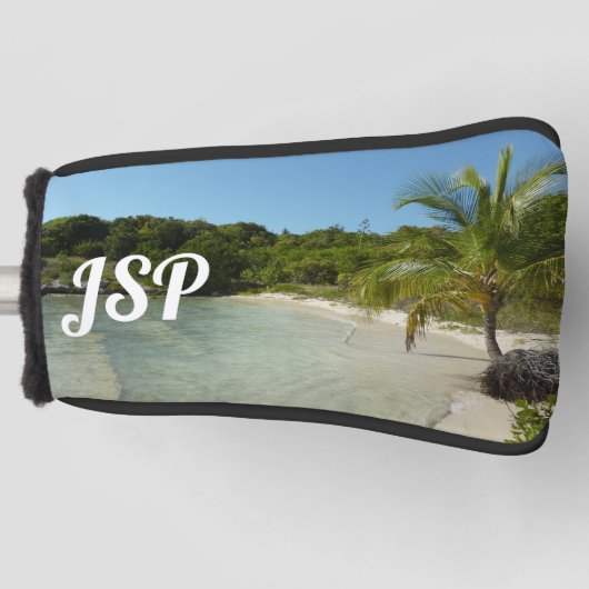 アンティグアンビーチ美しい熱帯風景 ゴルフヘッドカバー (正面)