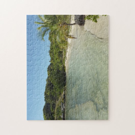 アンティグアンビーチ美しい熱帯風景 ジグソーパズル (縦)