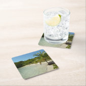 アンティグアンビーチ美しい熱帯風景 スクエアペーパーコースター (インサイチュ)