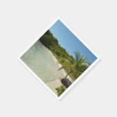 アンティグアンビーチ美しい熱帯風景 スタンダードカクテルナプキン (角)