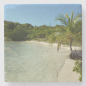 アンティグアンビーチ美しい熱帯風景 ストーンコースター (正面)