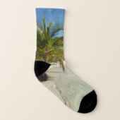 アンティグアンビーチ美しい熱帯風景 ソックス (右外側)