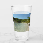 アンティグアンビーチ美しい熱帯風景 タンブラーグラス (裏面)