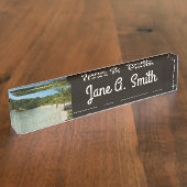 アンティグアンビーチ美しい熱帯風景 デスクネームプレート (側面)