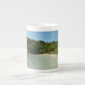 アンティグアンビーチ美しい熱帯風景 ボーンチャイナマグカップ (正面)
