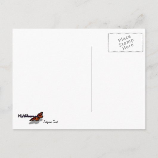 アンティグアンビーチ美しい熱帯風景 ポストカード (裏面)