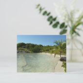 アンティグアンビーチ美しい熱帯風景 ポストカード (スタンド正面)