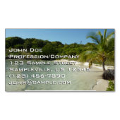 アンティグアンビーチ美しい熱帯風景 マグネット名刺 (正面)
