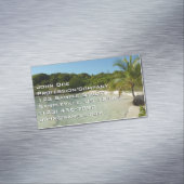 アンティグアンビーチ美しい熱帯風景 マグネット名刺 (インサイチュ)