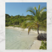 アンティグアンビーチ美しい熱帯風景 ワインラベル (シングルラベル)