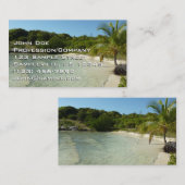 アンティグアンビーチ美しい熱帯風景 名刺 (正面/裏面)