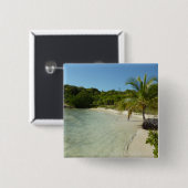 アンティグアンビーチ美しい熱帯風景 缶バッジ (正面&裏面)