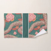 アンティグアンレーサースネークパステルカラフルパターン バスタオルセット (ハンドタオル)