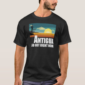 アンティグア今すぐホットレトロ旅行ビーチバカティ Tシャツ