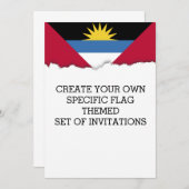 アンティグア国旗 招待状 (正面/裏面)