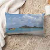 アンティグア枕のリバーシブル風景写真 ランバークッション (ブランケット)