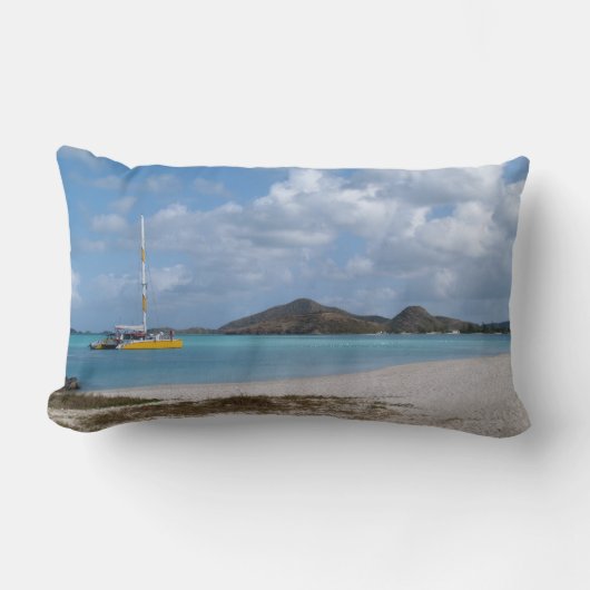 アンティグア枕のリバーシブル風景写真 ランバークッション (正面)