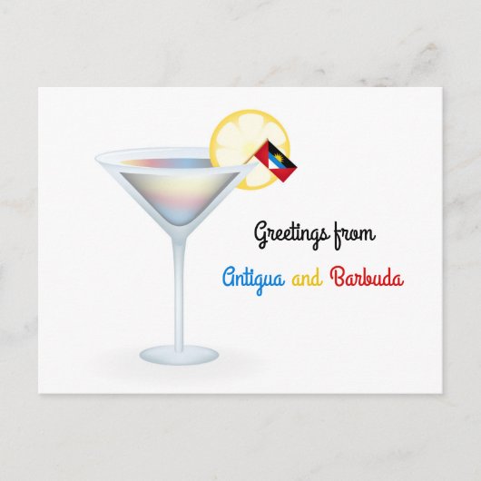 アンティグア・バーブーダからのご挨拶 カクテル カード (正面)