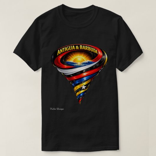 アンティグア・バーブーダの色 Tシャツ (デザイン正面)