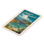 アンティグア・バーブーダパインタリートラベルアートヴィンテージ マグネット (左側)