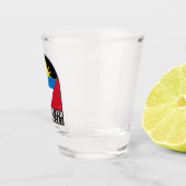 アンティグア・バーブーダ国旗のエンブレム動揺してヴィンテージ ショットグラス (右)