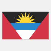 アンティグア・バーブーダ国旗のシール 長方形シール (正面)