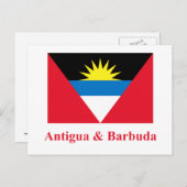 アンティグア・バーブーダ国旗の名称 ポストカード (正面/裏面)