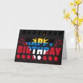 アンティグア・バーブーダ国旗の愛国的誕生日 カード (黄色い花)