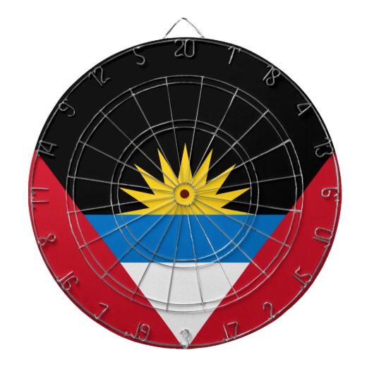 アンティグア・バーブーダ国旗 ダーツボード (正面)