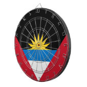 アンティグア・バーブーダ国旗 ダーツボード (正面右)