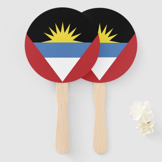 アンティグア・バーブーダ国旗 ハンドファン (正面&裏面)