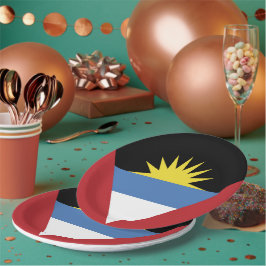 アンティグア・バーブーダ国旗 ペーパープレート