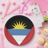 アンティグア・バーブーダ国旗 ペーパープレート (パーティー)