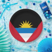 アンティグア・バーブーダ国旗 ペーパープレート (パーティー)