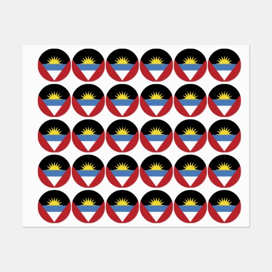 アンティグア・バーブーダ国旗 ラベル (シート)